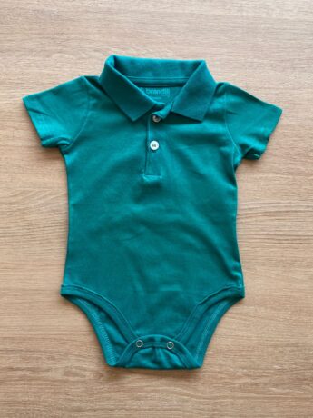 Body Infantil Masculino Gola Polo Verde Fernanda Ramos Kids
