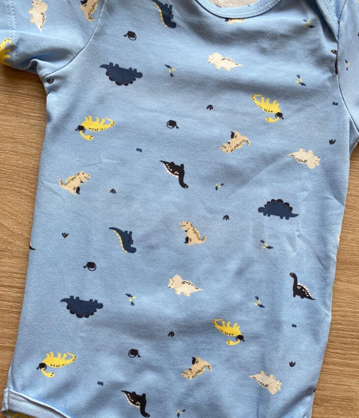fernandaramoskids com br Body Infantil Masculino Manga Curta Azul Dinossauros1