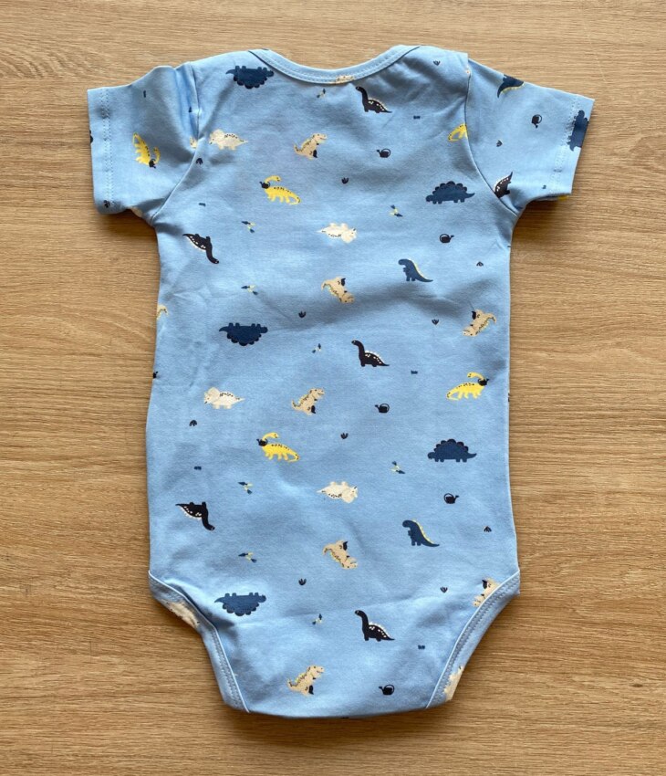 fernandaramoskids com br Body Infantil Masculino Manga Curta Azul Dinossauros2