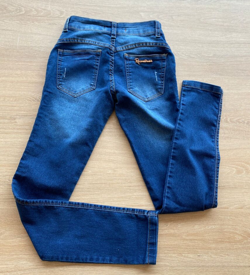 fernandaramoskids com br Calça Feminina Juvenil Jeans Lavagem Média2