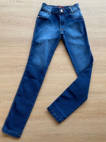 Calça Feminina Jeans Juvenil Lavagem Média Fernanda Ramos Kids