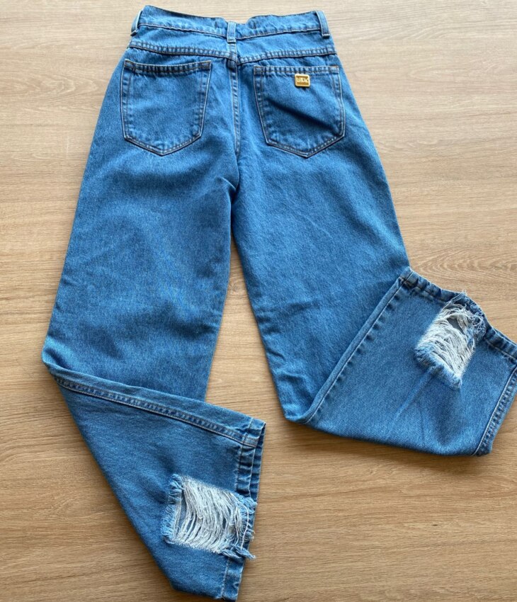 fernandaramoskids com br Calça Jeans Juvenil Feminina Wide Leg com Destroyed3