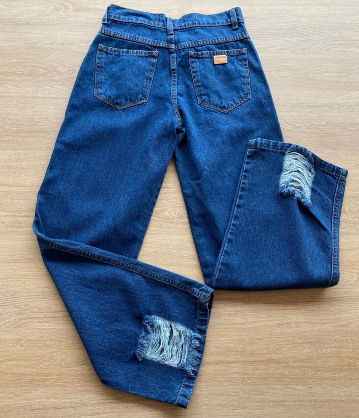 fernandaramoskids com br Calça Juvenil Feminina Jeans Wide Leg com Destroyed3