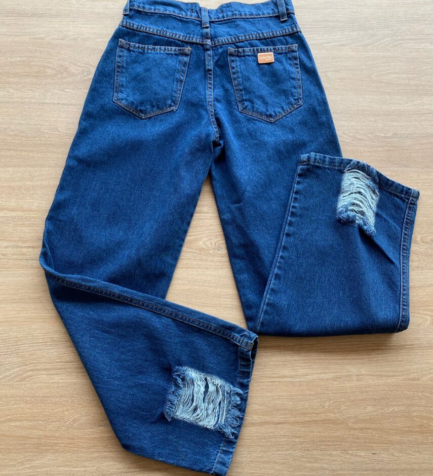 fernandaramoskids com br Calça Juvenil Feminina Jeans Wide Leg com Destroyed3