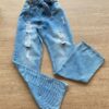 Calça Juvenil Feminina Wide Leg Jeans com Amarração Fernanda Ramos Kids