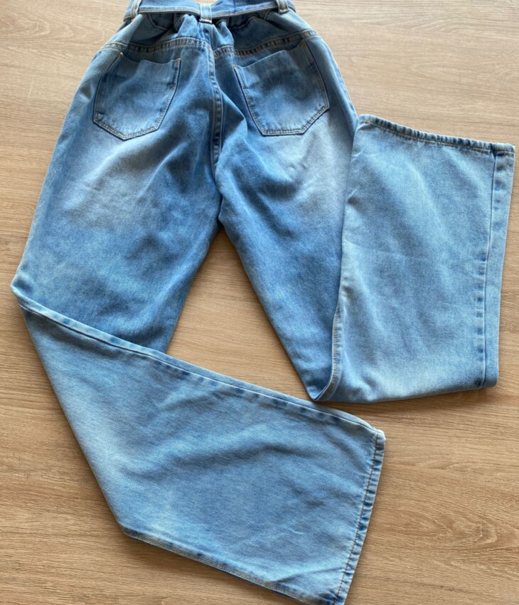 fernandaramoskids com br Calça Juvenil Feminina Wide Leg Jeans com Amarração2