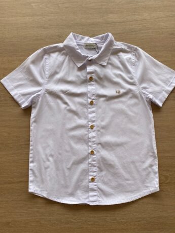 Camisa Masculina Infantil Manga Curta Branca Fernanda Ramos Kids
