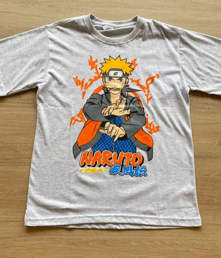 Camiseta Infantil Masculina Cinza Estampada Fernanda Ramos Kids