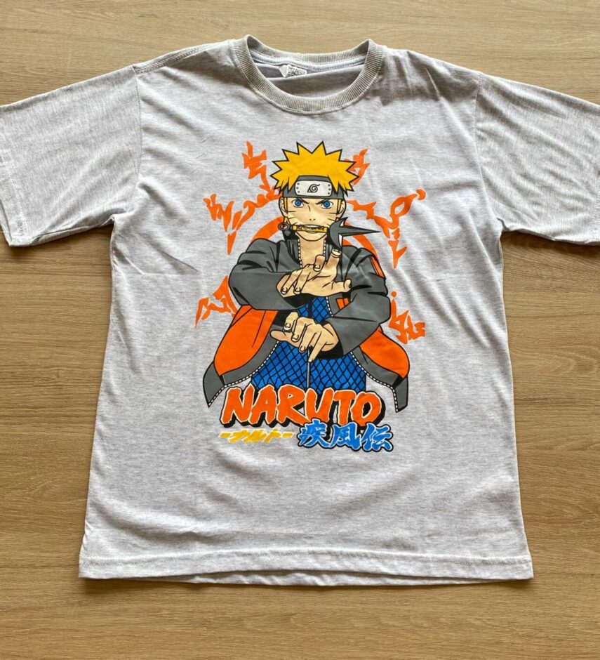 Camiseta Infantil Masculina Cinza Estampada Fernanda Ramos Kids