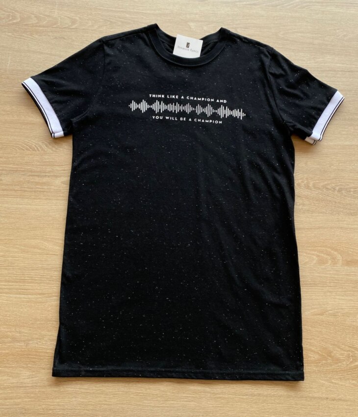 Camiseta Infantil Masculina Manga Curta Alongada Preta Fernanda Ramos Kids