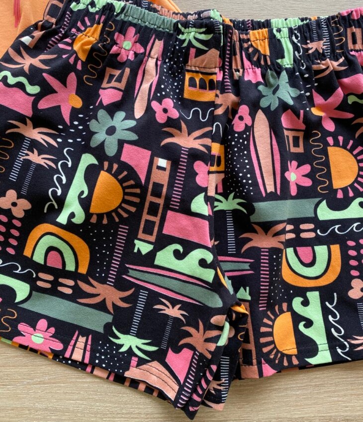 fernandaramoskids com br Conjunto Feminino Infantil Regata Summer e Short Estampado2