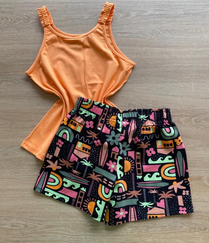 fernandaramoskids com br Conjunto Feminino Infantil Regata Summer e Short Estampado3