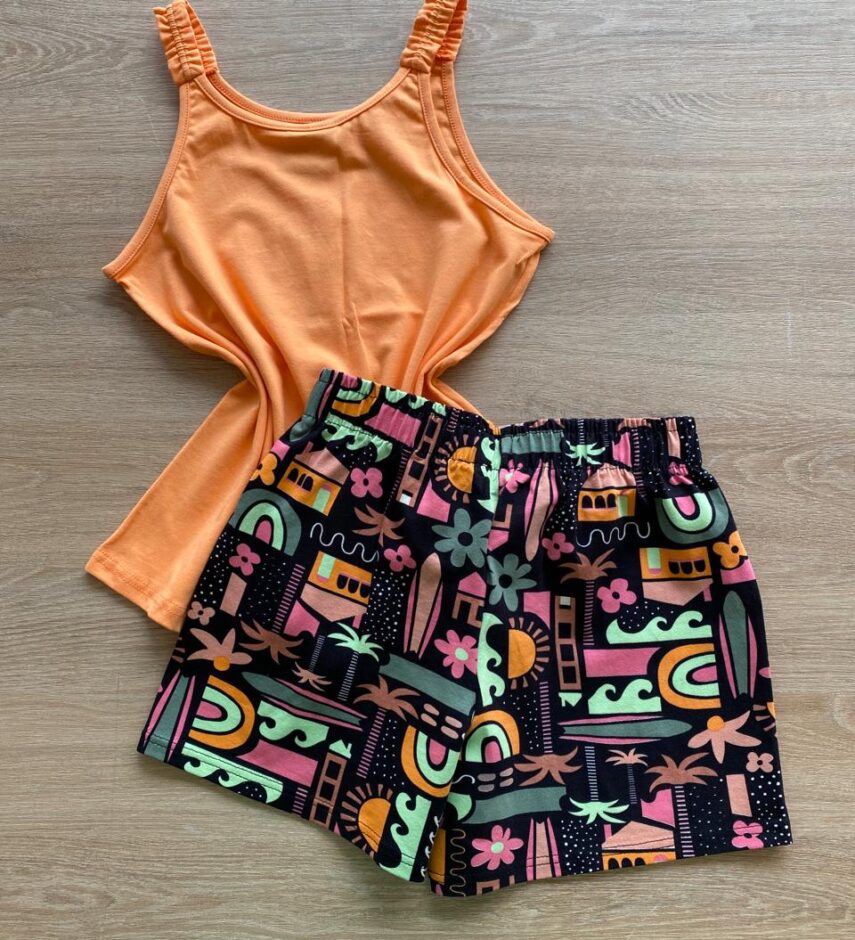 fernandaramoskids com br Conjunto Feminino Infantil Regata Summer e Short Estampado3