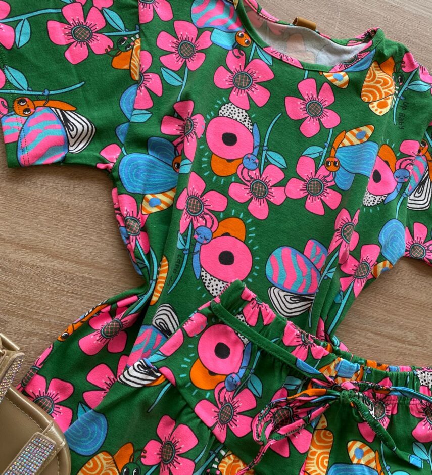 fernandaramoskids com br Conjunto Infantil Feminino Blusa e Short em Cotton Estampa Floral3