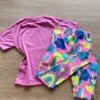 fernandaramoskids com br Conjunto Infantil Feminino Blusa Lilás e Calça Legging Estampada3