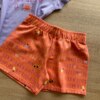 fernandaramoskids com br Conjunto Infantil Feminino Blusa Lilás e Short Salmão Estampado2