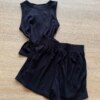 fernandaramoskids com br Conjunto Infantil Feminino Canelado Regata e Short Preto2