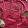 fernandaramoskids com br Conjunto Infantil Feminino Cropped e Short Rosa1