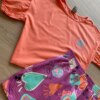 fernandaramoskids com br Conjunto Infantil Feminino Cropped Laranja e Short Saia Estampado1