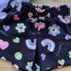fernandaramoskids com br Conjunto Infantil Feminino Cropped Lilás e Short Preto Estampado2