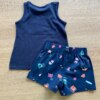 fernandaramoskids com br Conjunto Infantil Feminino Regata e Short Estampado Azul Marinho3