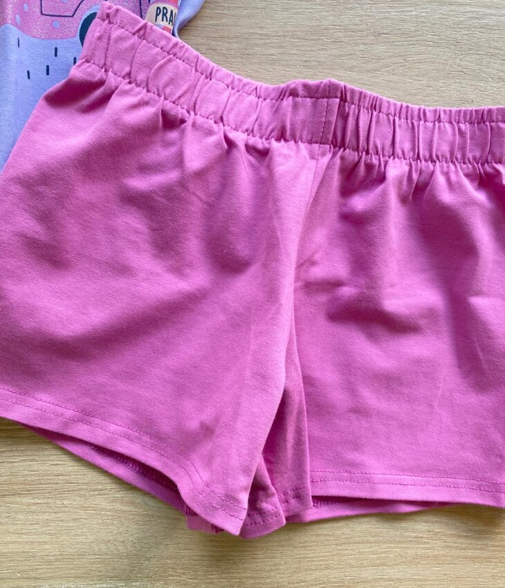 fernandaramoskids com br Conjunto Infantil Feminino Regata Estampada e Short Lilás2