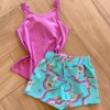 fernandaramoskids com br Conjunto Infantil Feminino Regata Lilás e Short Verde Água Estampado3