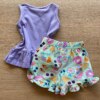 fernandaramoskids com br Conjunto Infantil Feminino Regata Lilás e Short Verde Estampado3