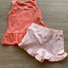 fernandaramoskids com br Conjunto Infantil Feminino Regata Salmão e Short Estampado2