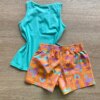 fernandaramoskids com br Conjunto Infantil Feminino Regata Verde Água e Short Estampado3