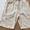 fernandaramoskids com br Conjunto Infantil Masculino Camisa Polo Off White e Bermuda Cru3