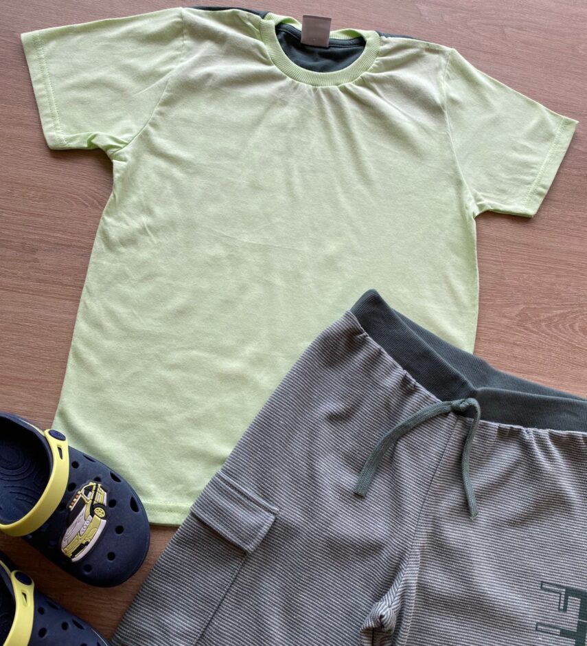 fernandaramoskids com br Conjunto Infantil Masculino Camiseta Genuine e Bermuda Listrada2