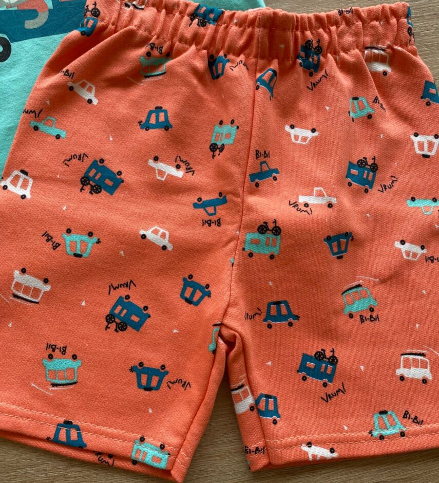 fernandaramoskids com br Conjunto Infantil Masculino Camiseta Vrumm e Bermuda Estampada2