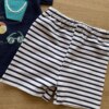 fernandaramoskids com br Conjunto Masculino Infantil Camiseta Azul e Bermuda Listrada2