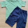 fernandaramoskids com br Conjunto Masculino Infantil Camiseta Verde e Bermuda Azul Marinho3