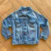 Jaqueta Infantil Feminina Jeans Claro com Detalhe e Bolsos Fernanda Ramos Kids