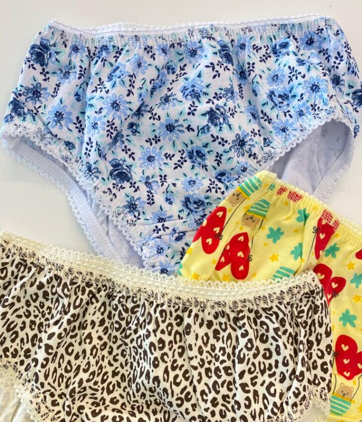 fernandaramoskids com br Kit 3 Calcinhas Infantil Feminina de Algodão Estampadas2