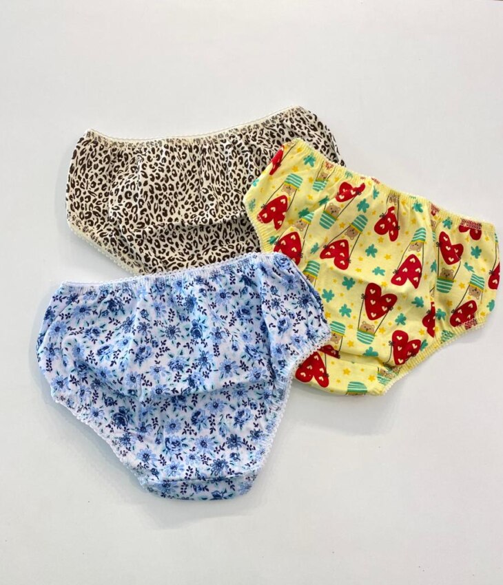 fernandaramoskids com br Kit 3 Calcinhas Infantil Feminina de Algodão Estampadas5