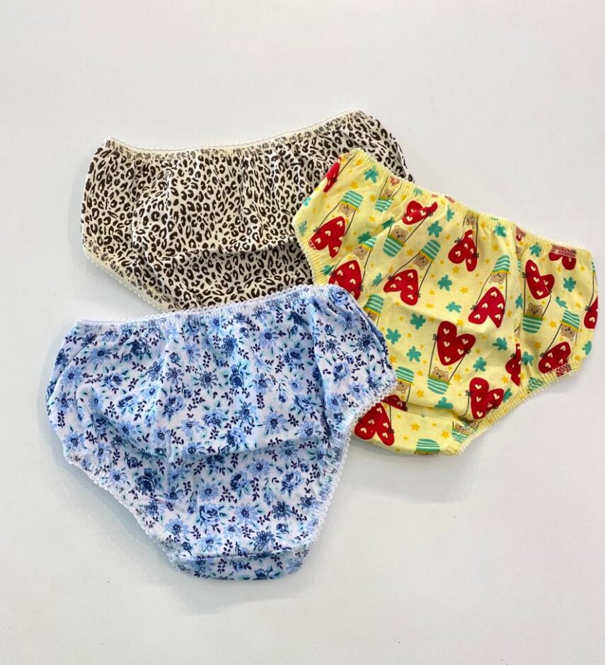 fernandaramoskids com br Kit 3 Calcinhas Infantil Feminina de Algodão Estampadas5