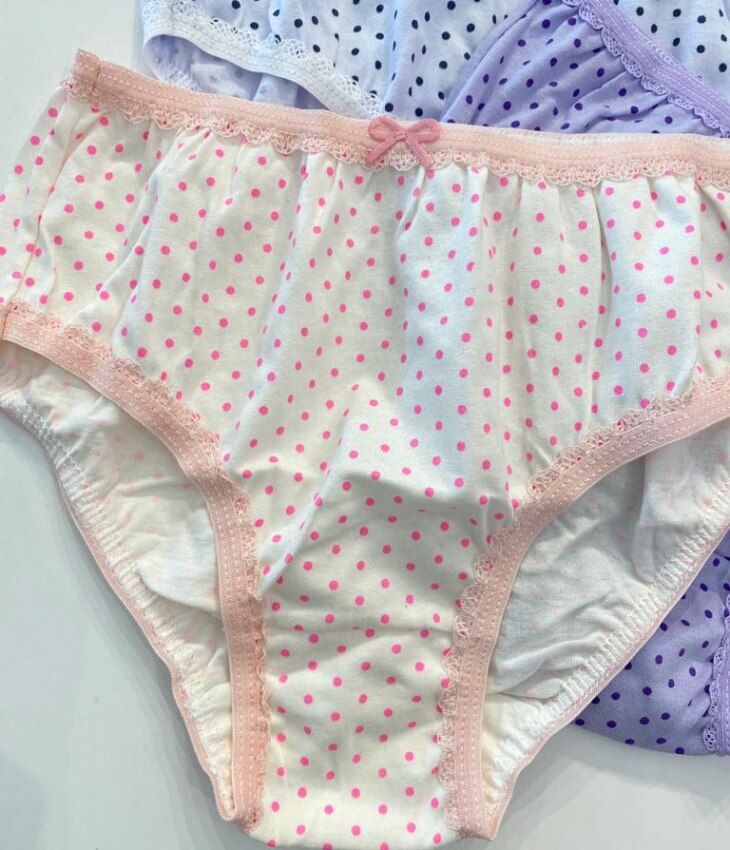 fernandaramoskids com br Kit 3 Calcinhas Infantil Feminina em Algodão Bolinhas2