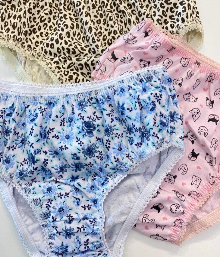 fernandaramoskids com br Kit 3 Calcinhas Infantil Feminina em Algodão Estampadas3