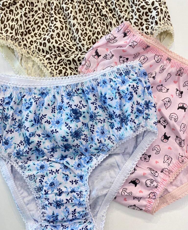 fernandaramoskids com br Kit 3 Calcinhas Infantil Feminina em Algodão Estampadas3