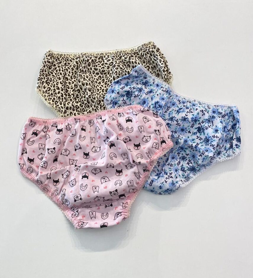 fernandaramoskids com br Kit 3 Calcinhas Infantil Feminina em Algodão Estampadas4