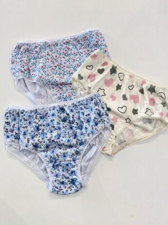 fernandaramoskids com br Kit 3 Calcinhas Infantil Feminina Estampadas em Algodão1