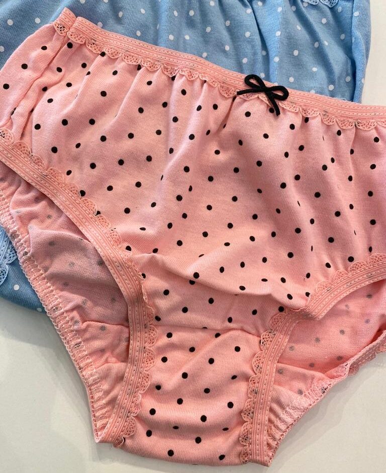 fernandaramoskids com br Kit 3 Calcinhas Infantil Feminina Poá em Algodão6