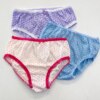 fernandaramoskids com br Kit 3 Calcinhas Infantil Feminina Poá Lilás, Azul e Branca3