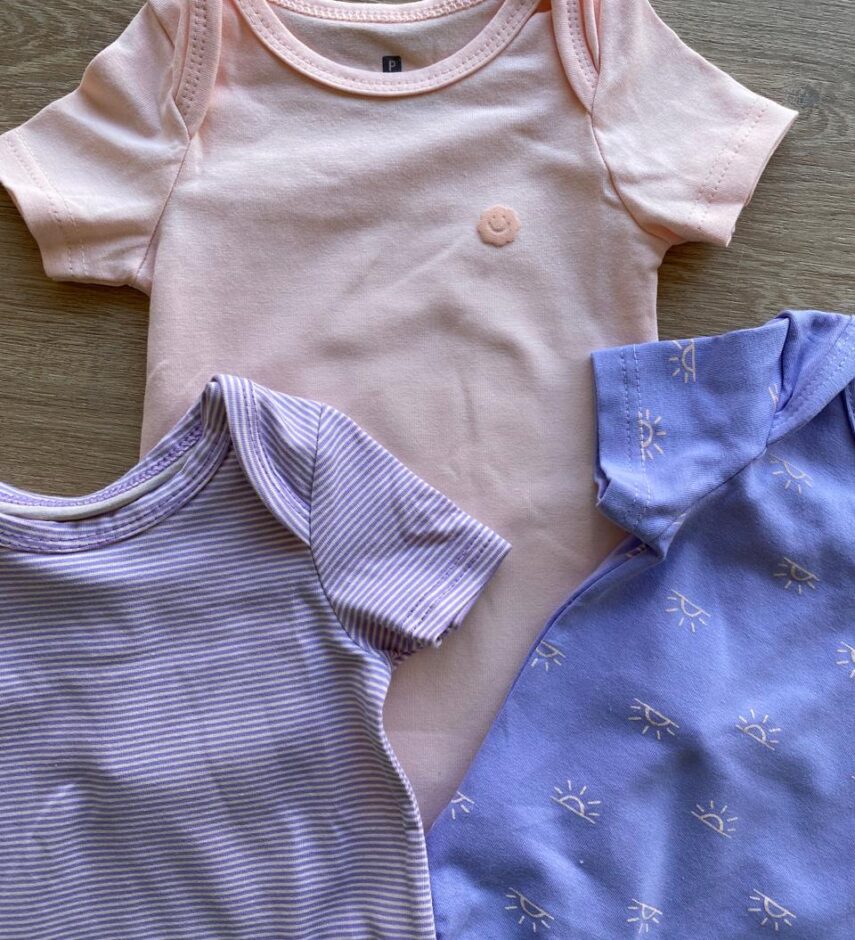 fernandaramoskids com br Kit Body Infantil Feminino Lilás Estampado, Listrado e Salmão4