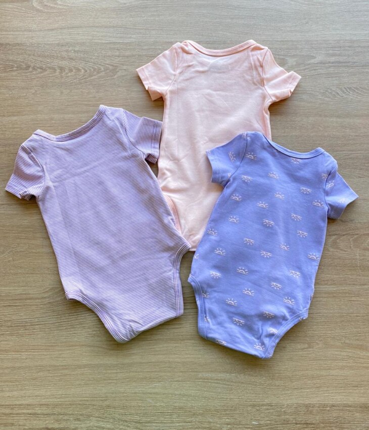fernandaramoskids com br Kit Body Infantil Feminino Lilás Estampado, Listrado e Salmão5