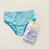 Kit Calcinha Infantil Feminina de Algodão Azul, Off White e Branca Fernanda Ramos Kids