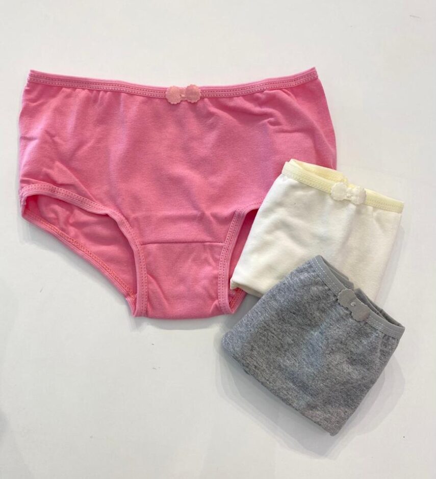 Kit Calcinha Infantil Feminina de Algodão com Elastano Coloridas Fernanda Ramos Kids